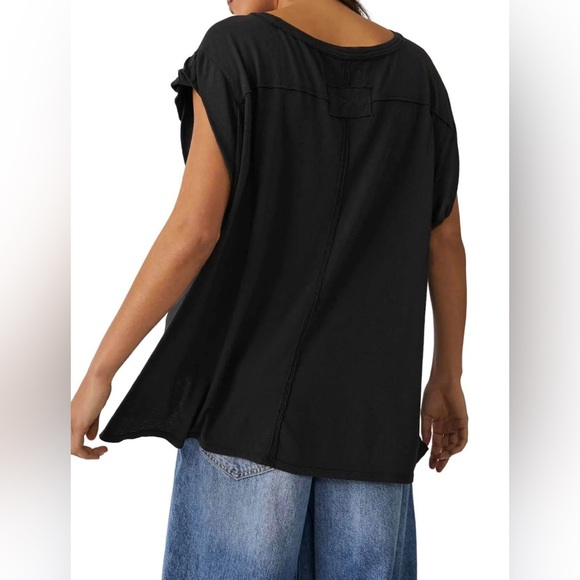 Free People We The Free Naomi Tee 28" pit to pit oversized NWT - Picture 6 of 9